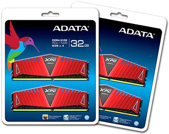 Новые модули памяти Adata DDR4